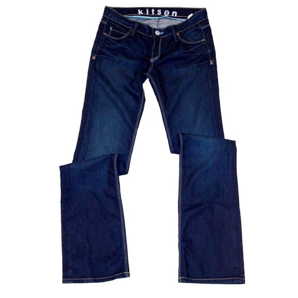 KITSON L.A. Dark Blue NICO Straight Leg ROCK ME Jeans ( 26 ) - Picture 1 of 3